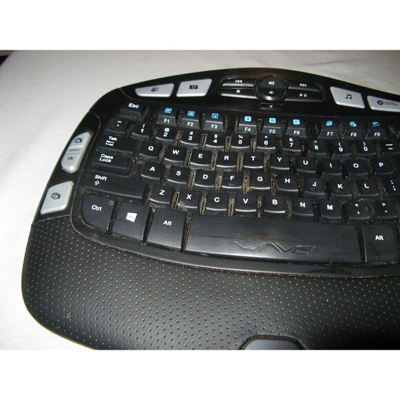 Logitech K350 Comfort Wave Ergonomic Wireless Keyboard With Dongle Tested Works - Picture 5 of 7